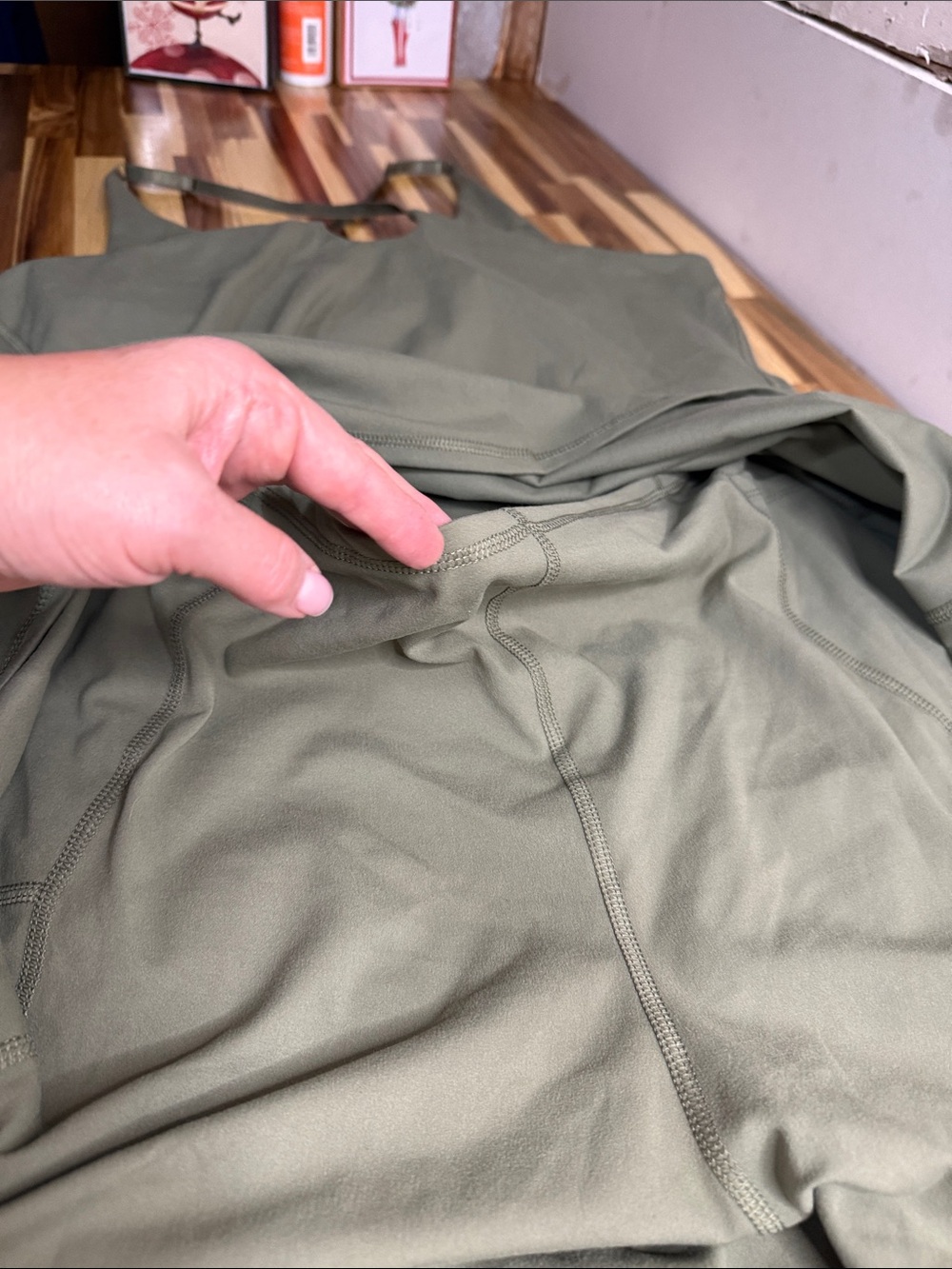 Nicole Miller Olive Green sporty romper dress activewear sporty athleisure plus - Picture 8 of 10